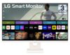 LG Smart Monitor 80cm (32 in) w/webOS Platform for Smart TV Experience, FHD 1920x1080, IPS, HDR10, Bluetooth, Screen Mirroring, Built-in Channels, ThinQ, 5Wx2 Speakers, HDMIx2, USB, 32SR50F, White