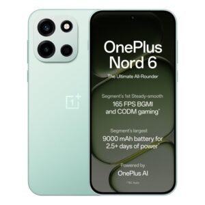 OnePlus Nord 6 | 12GB+256GB | Fresh Mint | Snapdragon 8s Gen 4 | Segment's First Stable 165FPS Gaming | Segment's Largest 9000mAh Battery | Most Complete IP Rating | Personalized AI