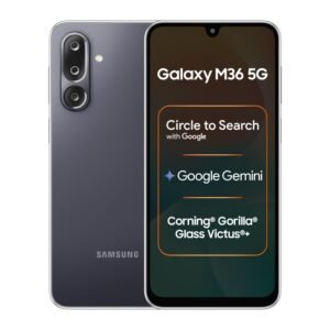 Samsung Galaxy M36 5G Mobile (Velvet Black, 8GB RAM, 128GB Storage) | Google Gemini| Gorilla Glass Victus+ | 7.7mm | AI Enhanced 50MP OIS Triple Camera| Nightography| Lag-free Gaming | Without Charger