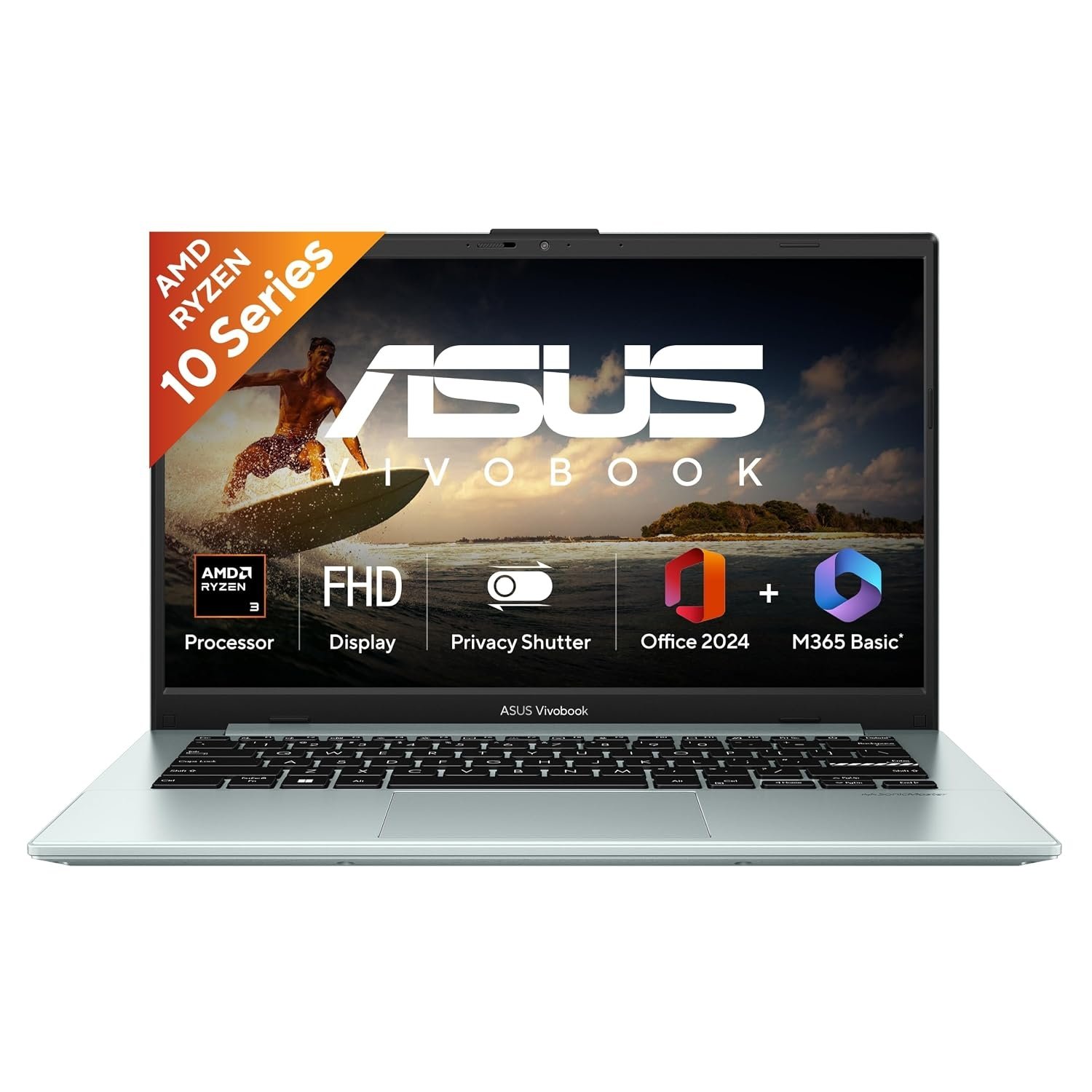ASUS Vivobook Go 15 (2026),AMD Ryzen 5 40, AMD Radeon iGPU, 16GB RAM, 512GB SSD, FHD, 15.6″(39.6 cm),Windows 11,M365 Basic(1 Year)* Office 2024,Mixed Black,1.63 Kg,E1504FA-BQ2116WS,Thin & Light Laptop