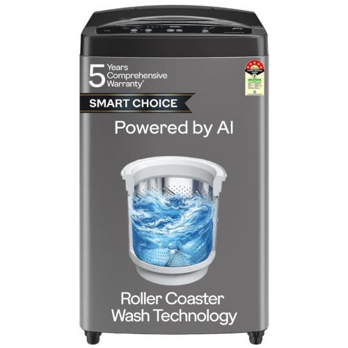 Godrej 7 Kg 5 Star, AI Powered, Fabrisafe Steel Drum, Magic Lint Filter, Fills Tub At ~0 Water Pressure, Fully-Automatic Top Load Washing Machine (WTEON ALP 70 5.0 FDUN GPGR, Graphite Grey)
